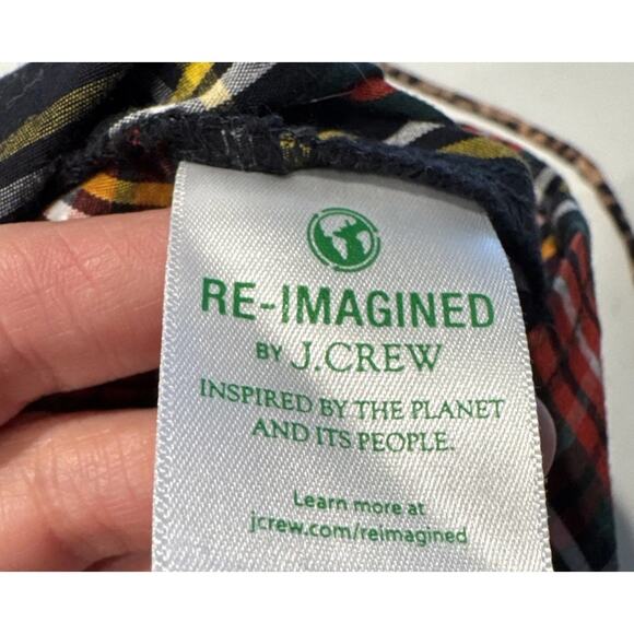 Crewcuts Tartan Plaid Ruffle Apron Top Girls Size Small Holiday Ruffle Trim - Picture 6 of 7